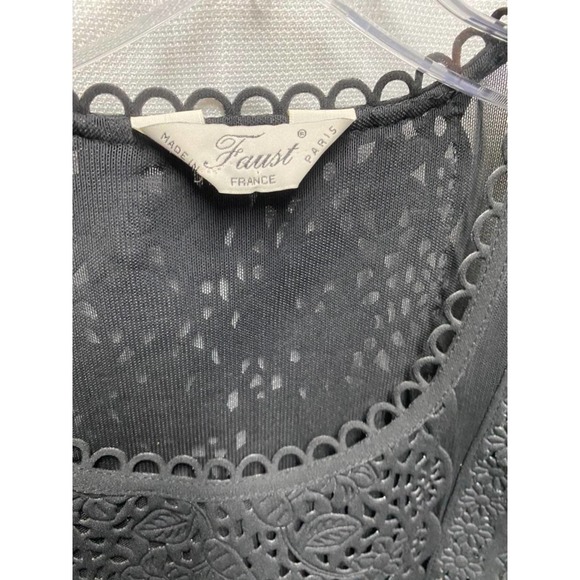 Faust Paris black poly mesh top S - Picture 2 of 6